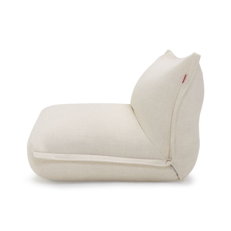 Fatboy Bonbaron Slim Boucle Lounge Chair | Sturdy durable | Adjustable backrest | Comfortable | Designed for indoor | Recycled Polyester (rPET) Chopped foam / EPS | 102x85x75 cm -Creme - Image 5